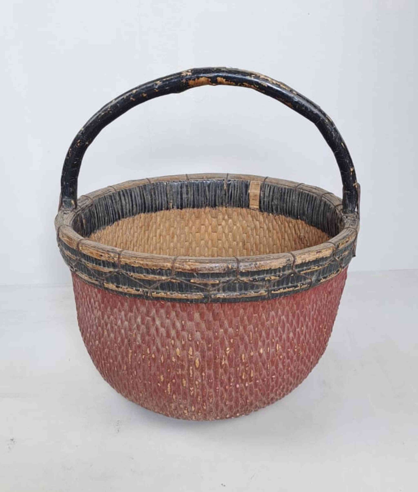 antique chinese basket vintage chinese basket antique woven basket antique wicker basket, vintage wicker basket, woven basket decor, woven reed basket, vintage handmade basket, chinese woven basket