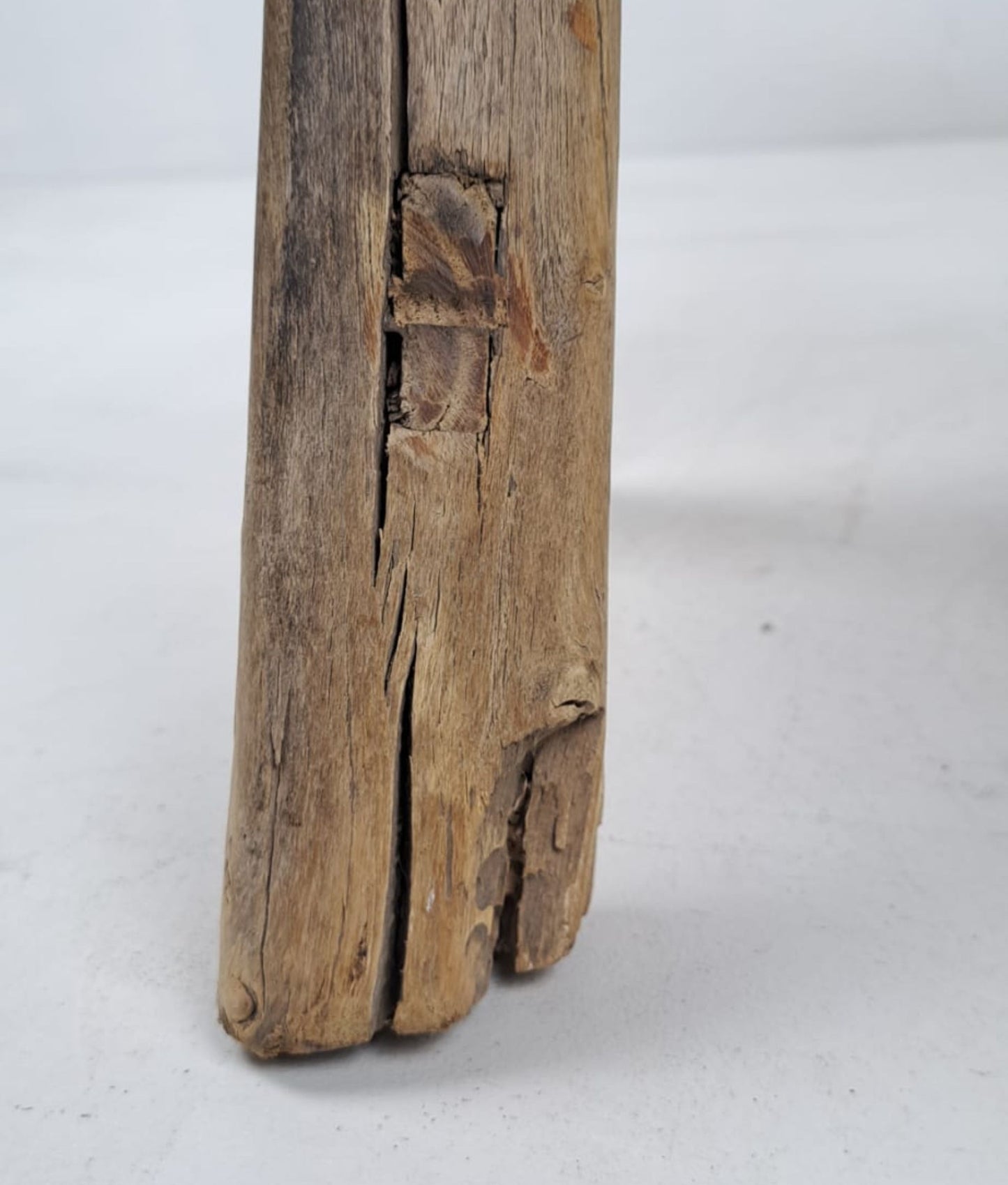 Authentic Antique Chinese Milking Stool Handmade Elmwood, 35x23x22cm Unique Historical Décor Piece Perfect for Design Projects & Collectors