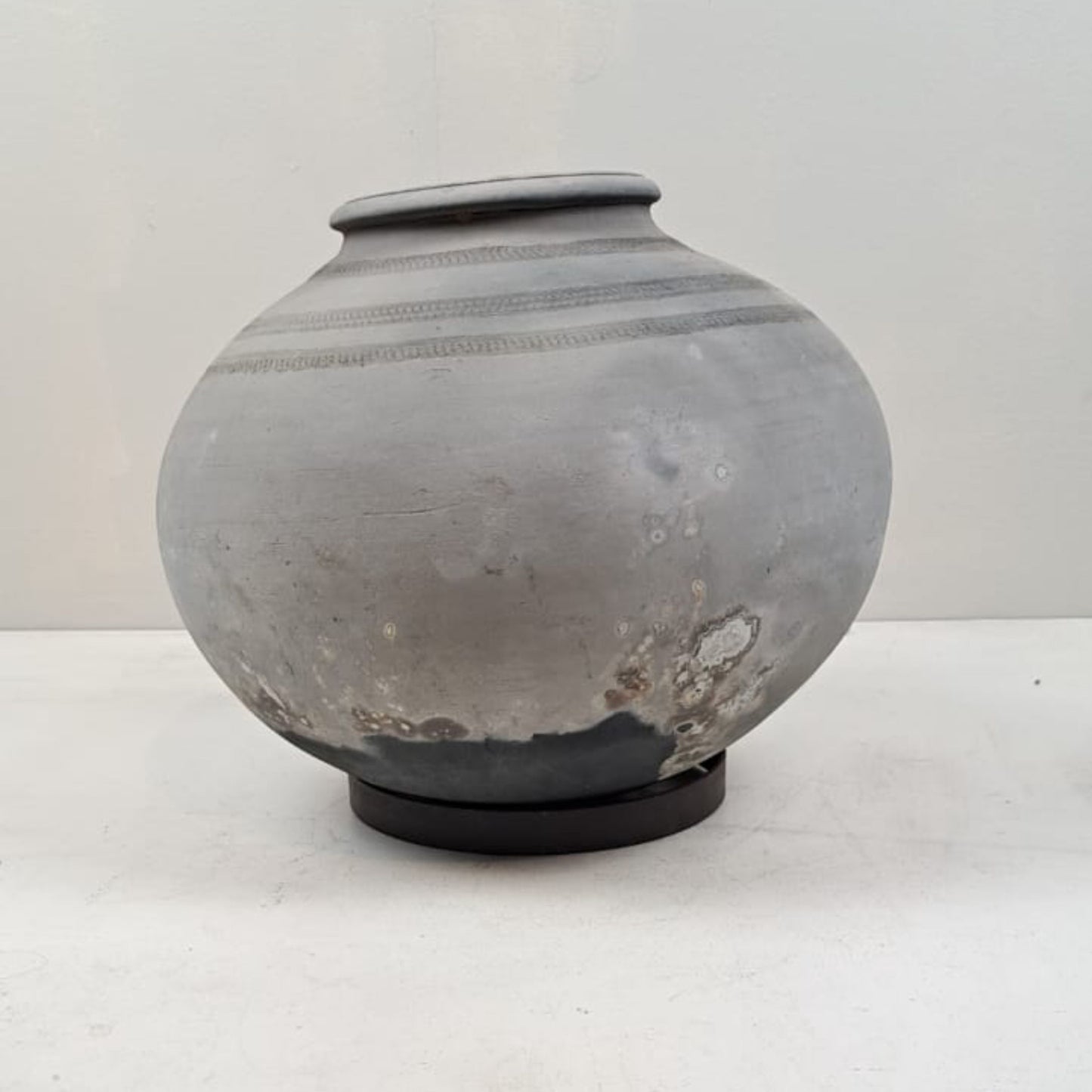 Antique African Clay Water Vessel - Stains