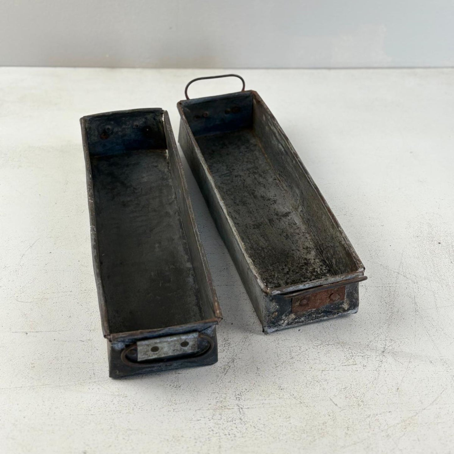 Set of 2 Vintage Indian Baking Tins
