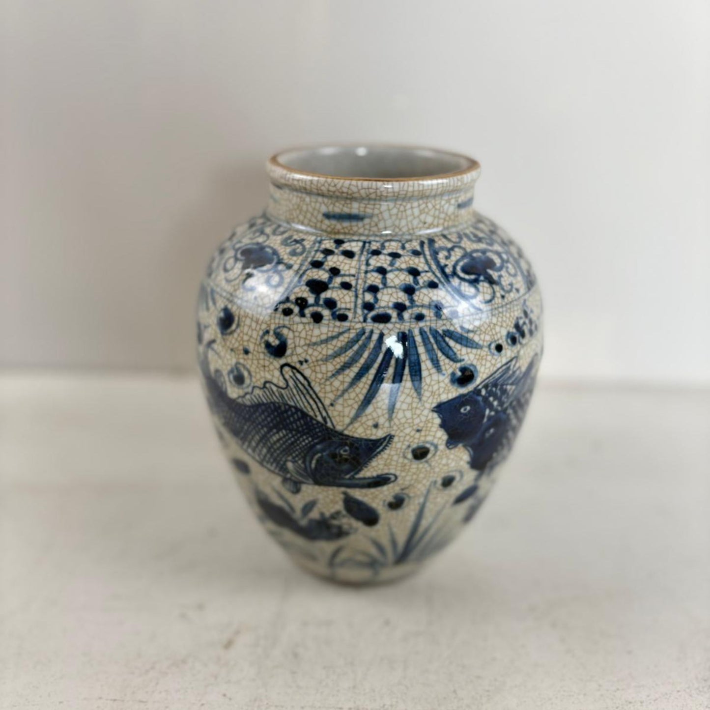 Traditional Blue & White Chinese Tea Leaf Jar