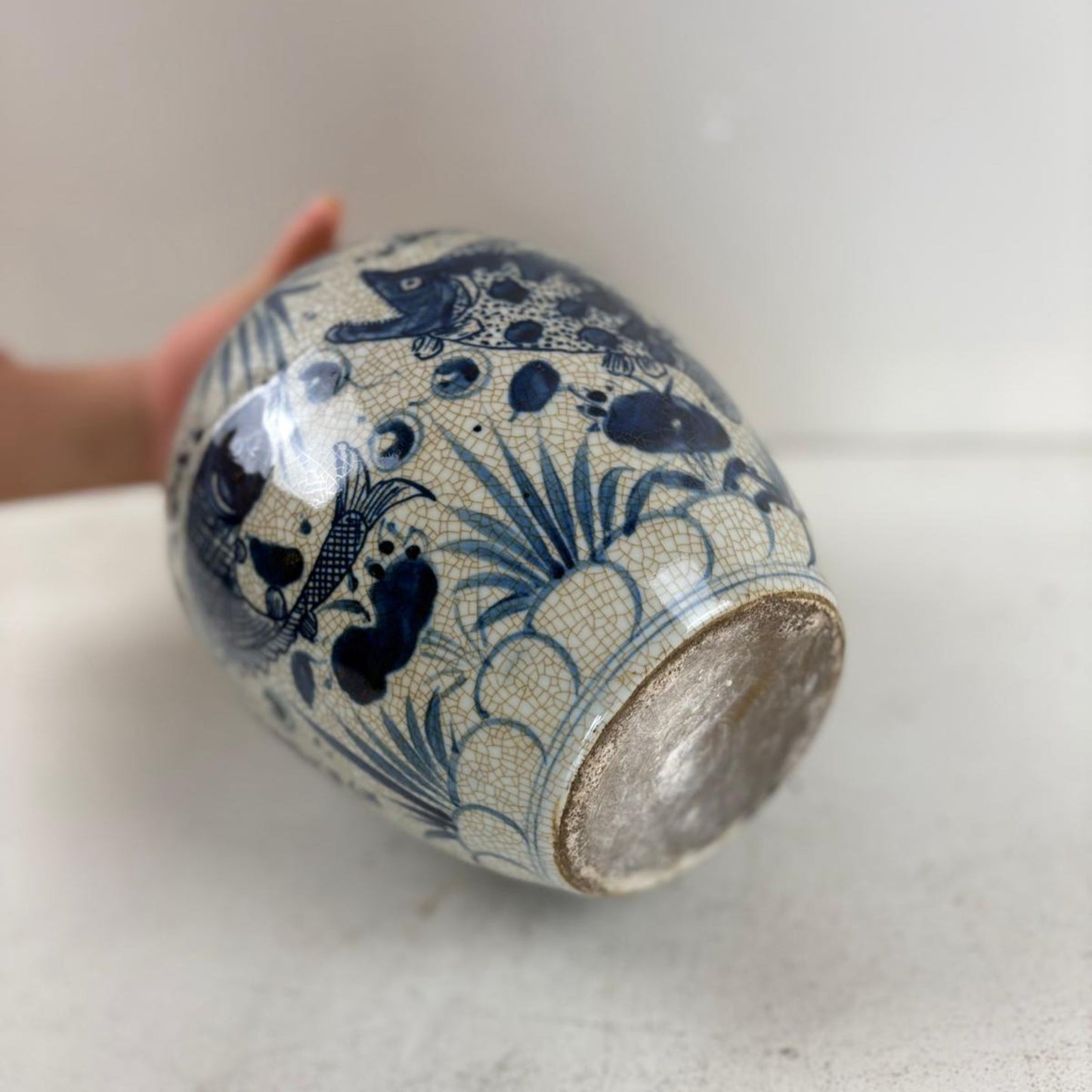 Traditional Blue & White Chinese Tea Leaf Jar