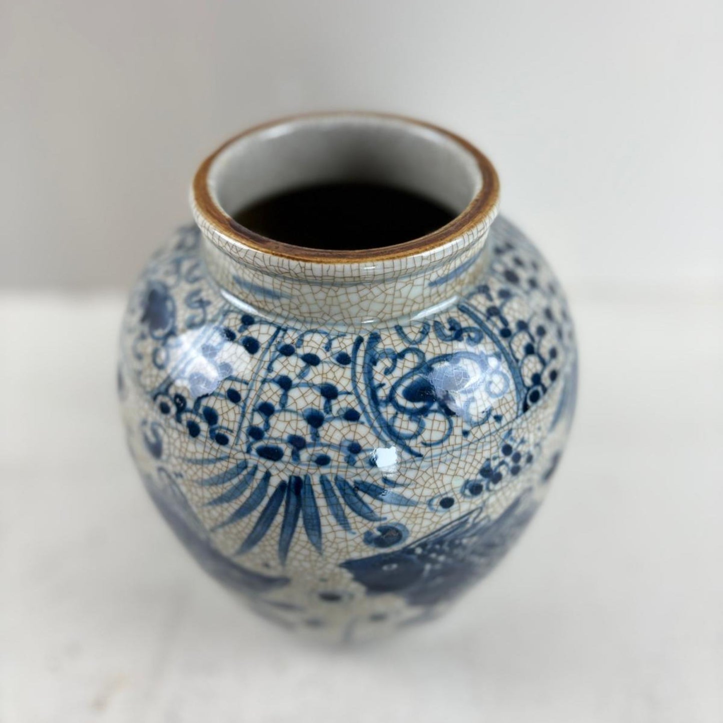 Traditional Blue & White Chinese Tea Leaf Jar