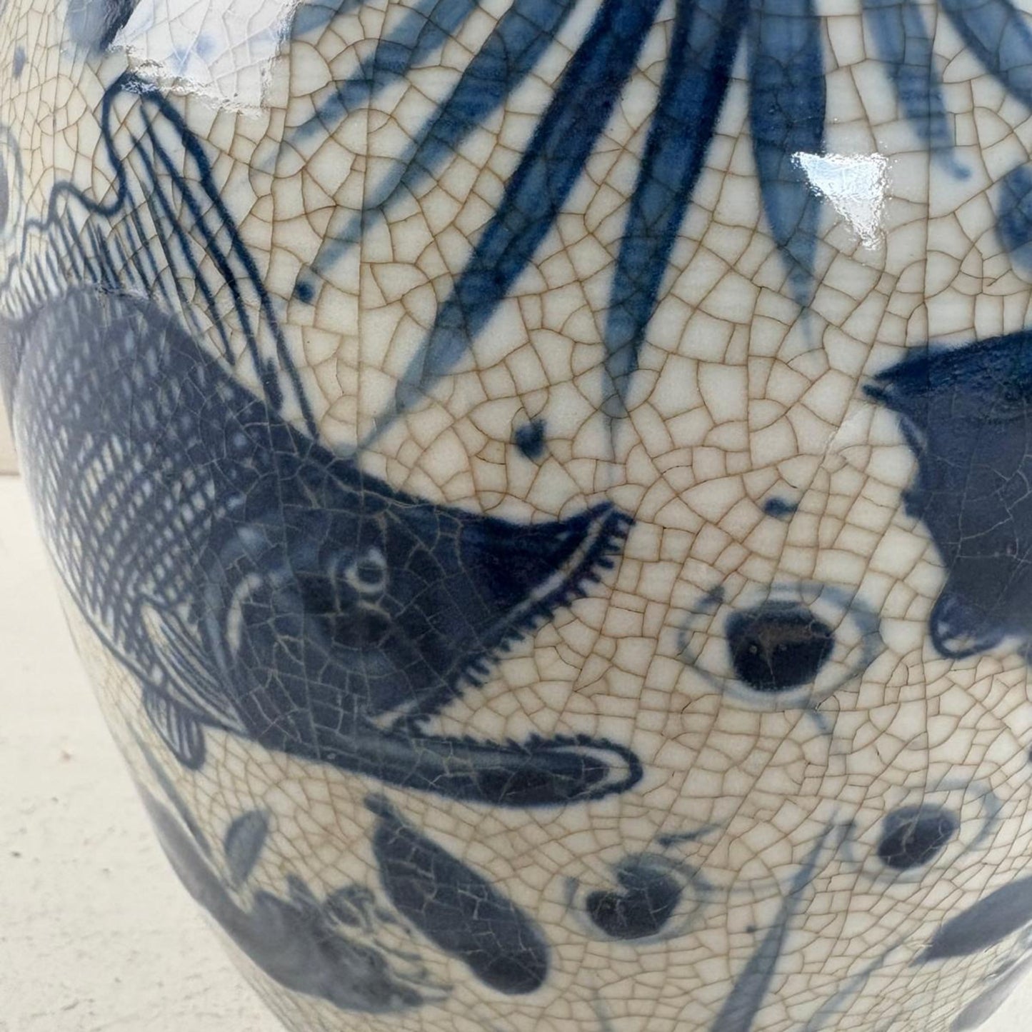 Traditional Blue & White Chinese Tea Leaf Jar