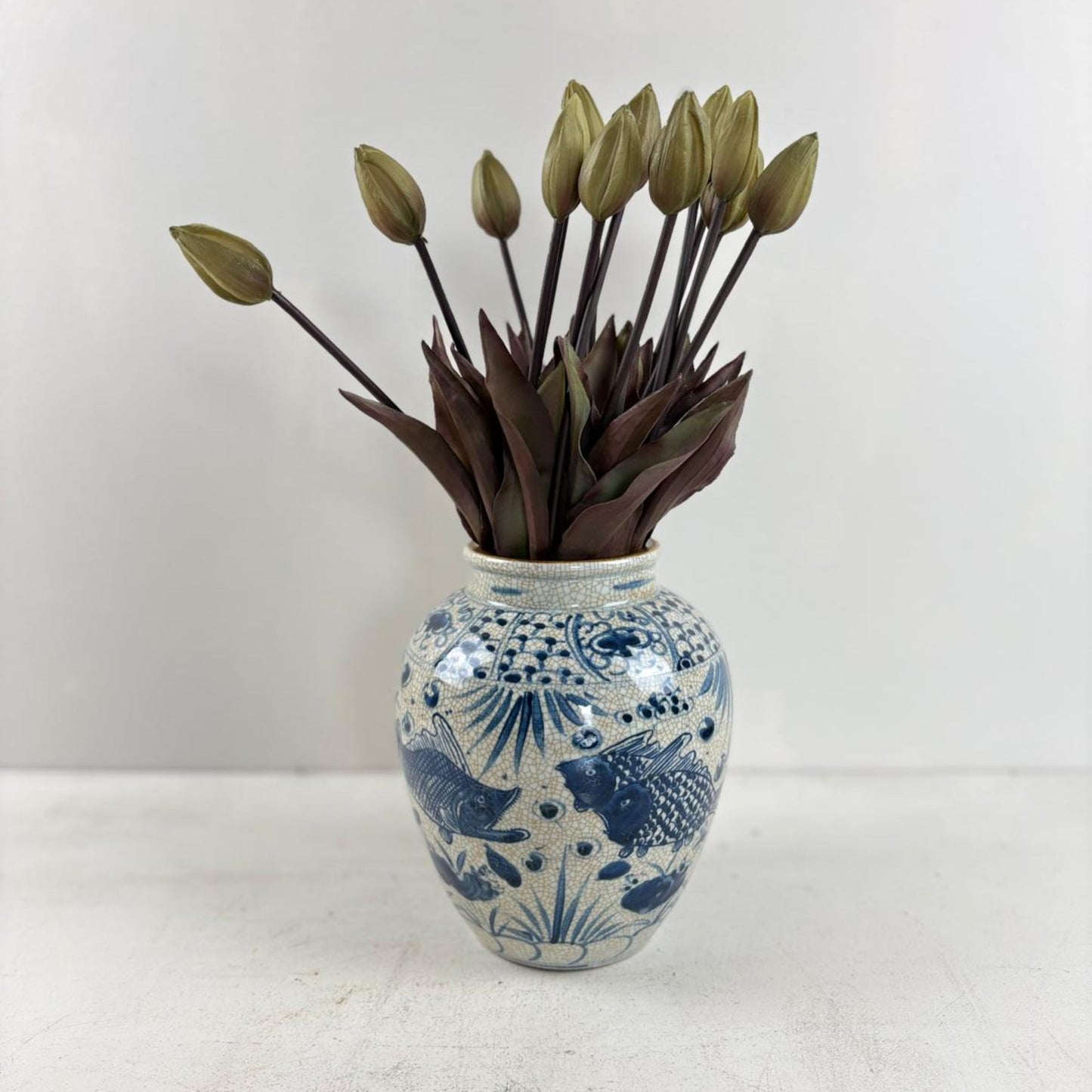 Traditional Blue & White Chinese Tea Leaf Jar
