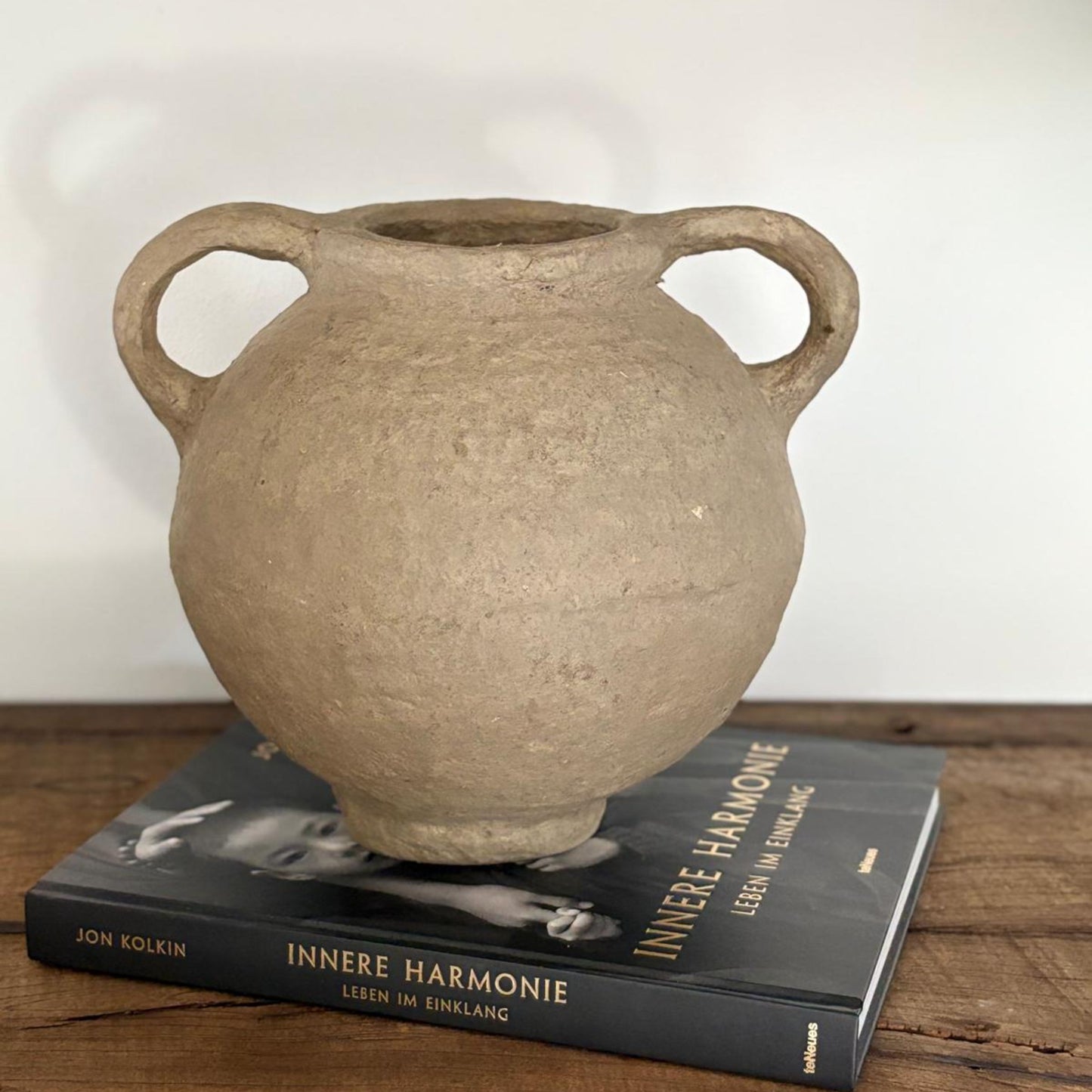 Vintage Rustic Handled Vase - Kaschmir, India