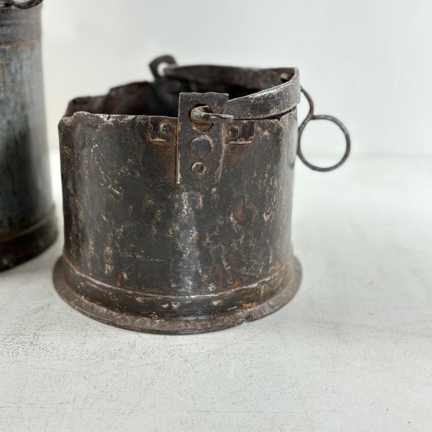 Pair of Vintage Indian Metal Cooking Pots