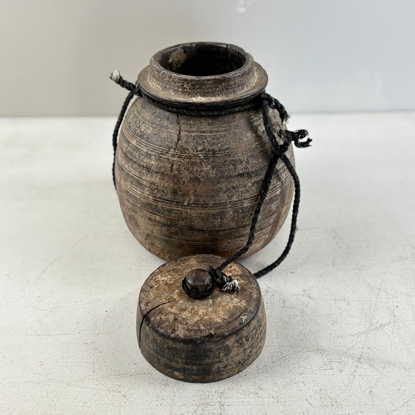 Antique Wooden Himachal Pot - Chhusang, Nepal