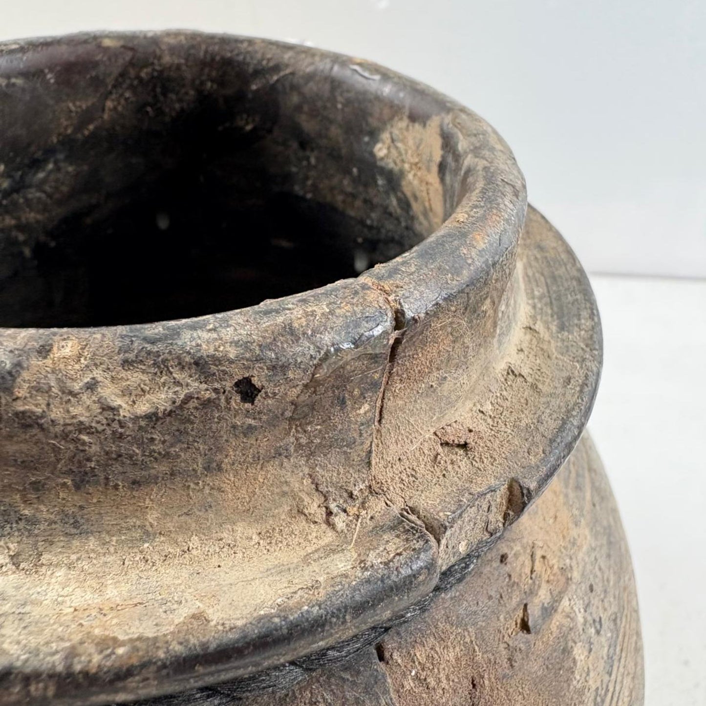Antique Wooden Himachal Pot - Chhusang, Nepal