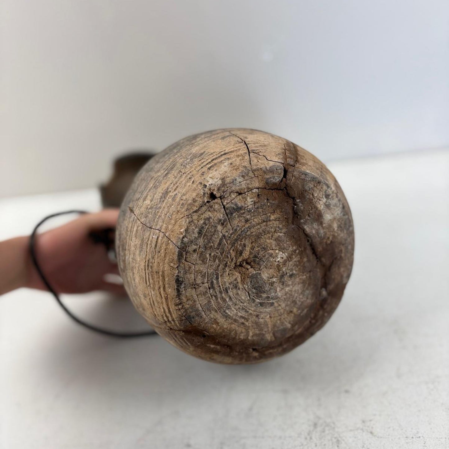 Antique Wooden Himachal Pot - Chhusang, Nepal