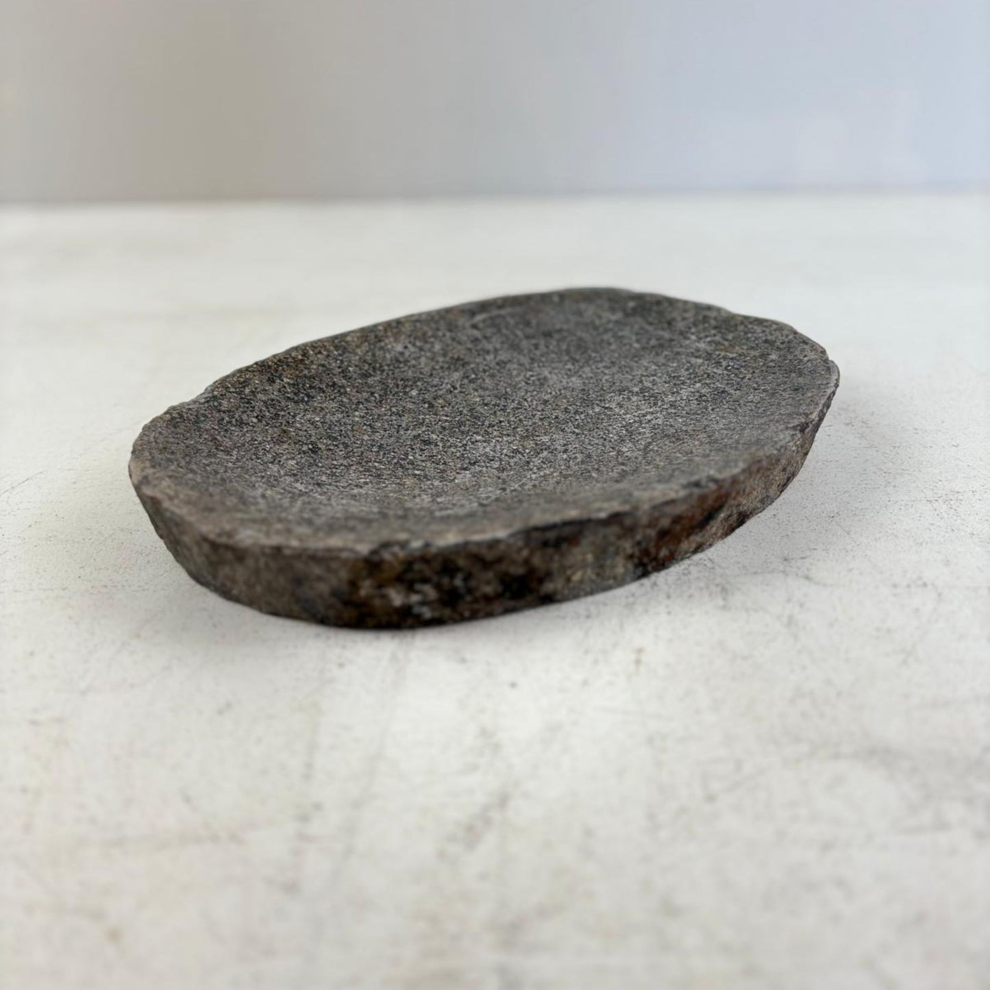 Hand-Carved Natural River Stone Bowl