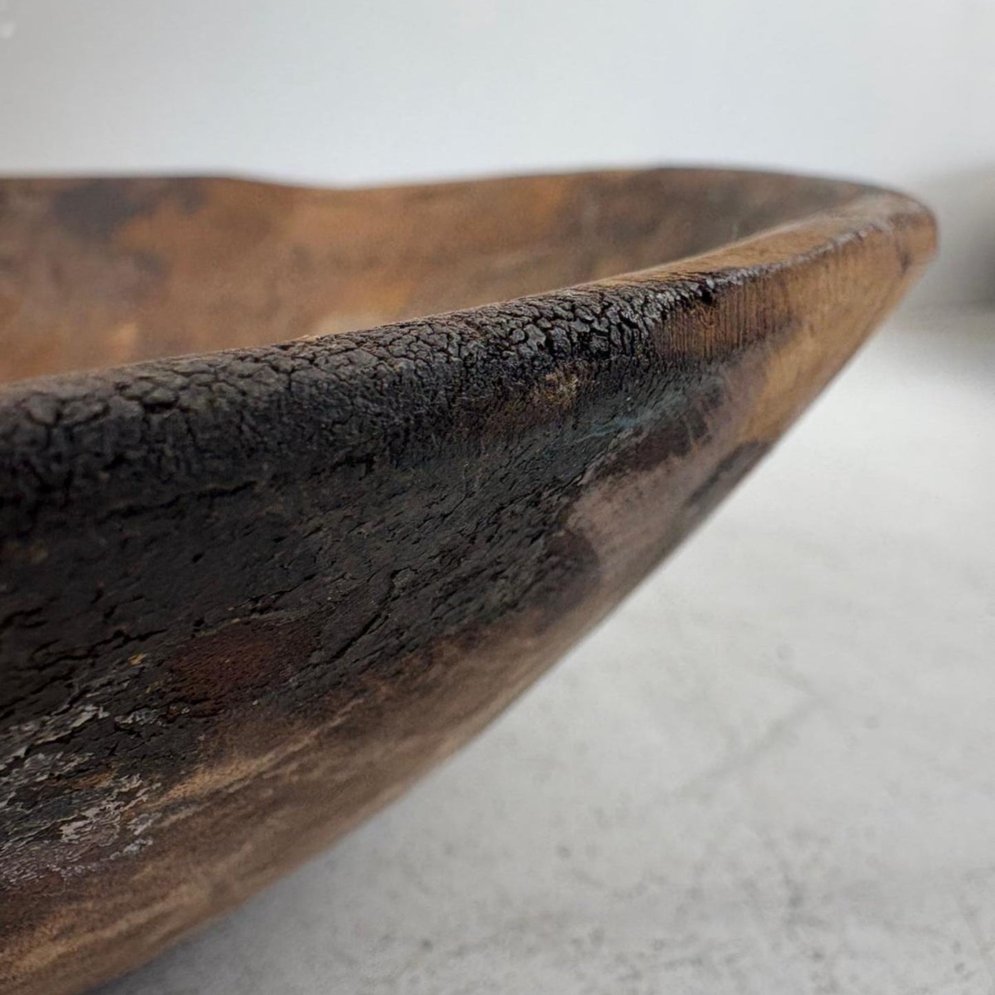 Vintage Artisan Wooden handcarved Bowl