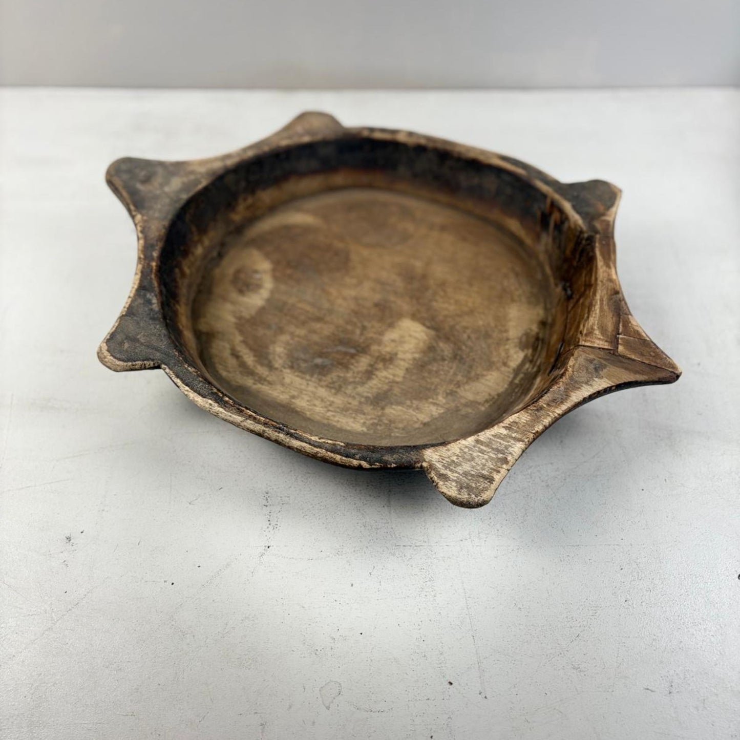 Vintage Indian Wooden Parat Tray- Ladakh, India