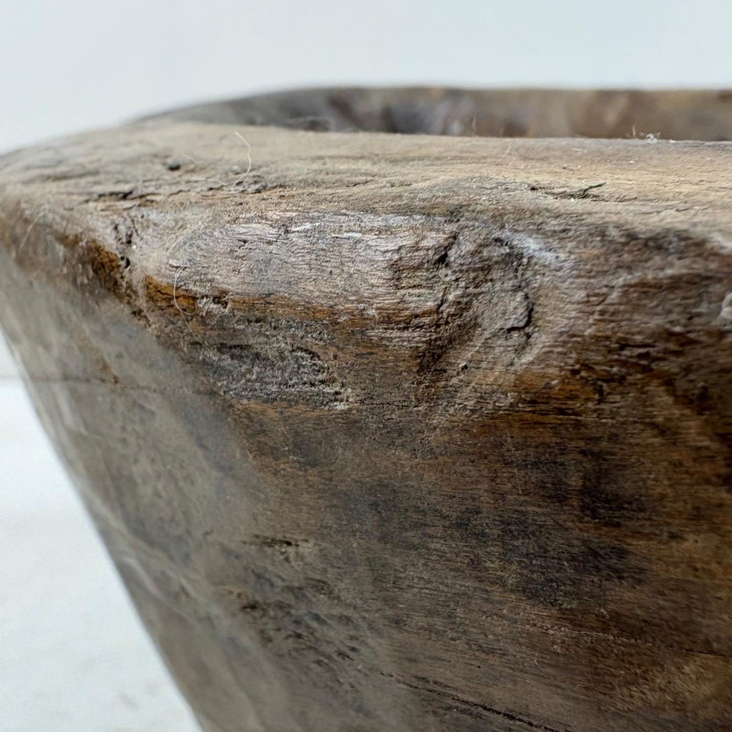 Large Vintage Artisan Wooden handcarved Bowl