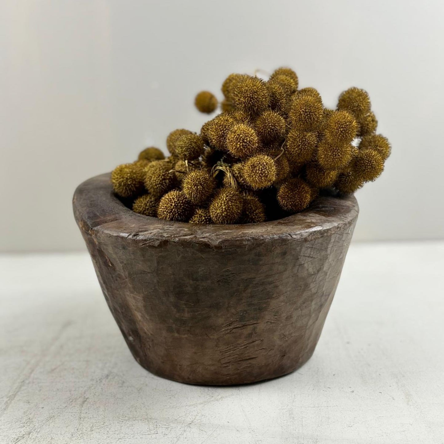 Large Vintage Artisan Wooden handcarved Bowl