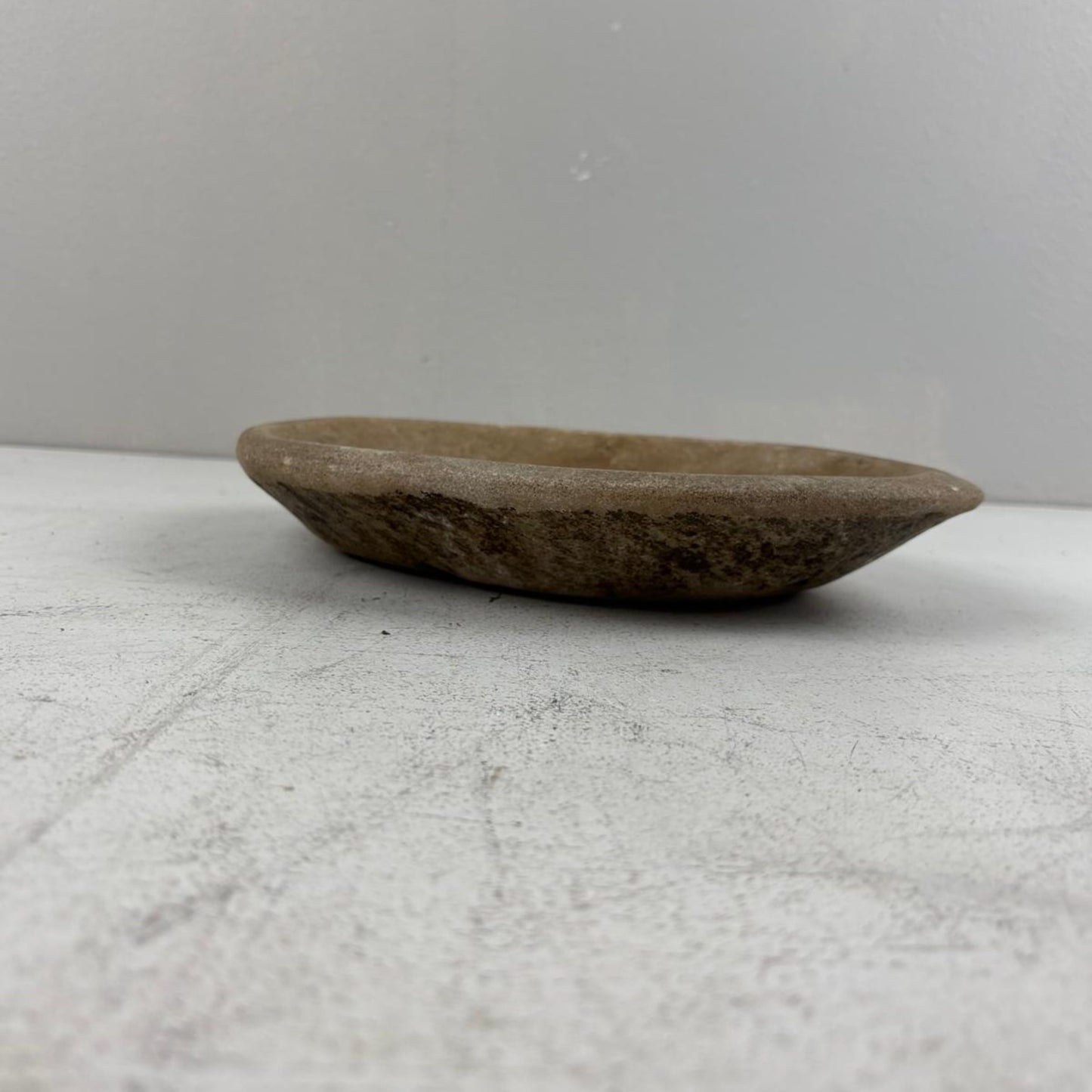 Large Handcarved Raw Marble Stone Platter