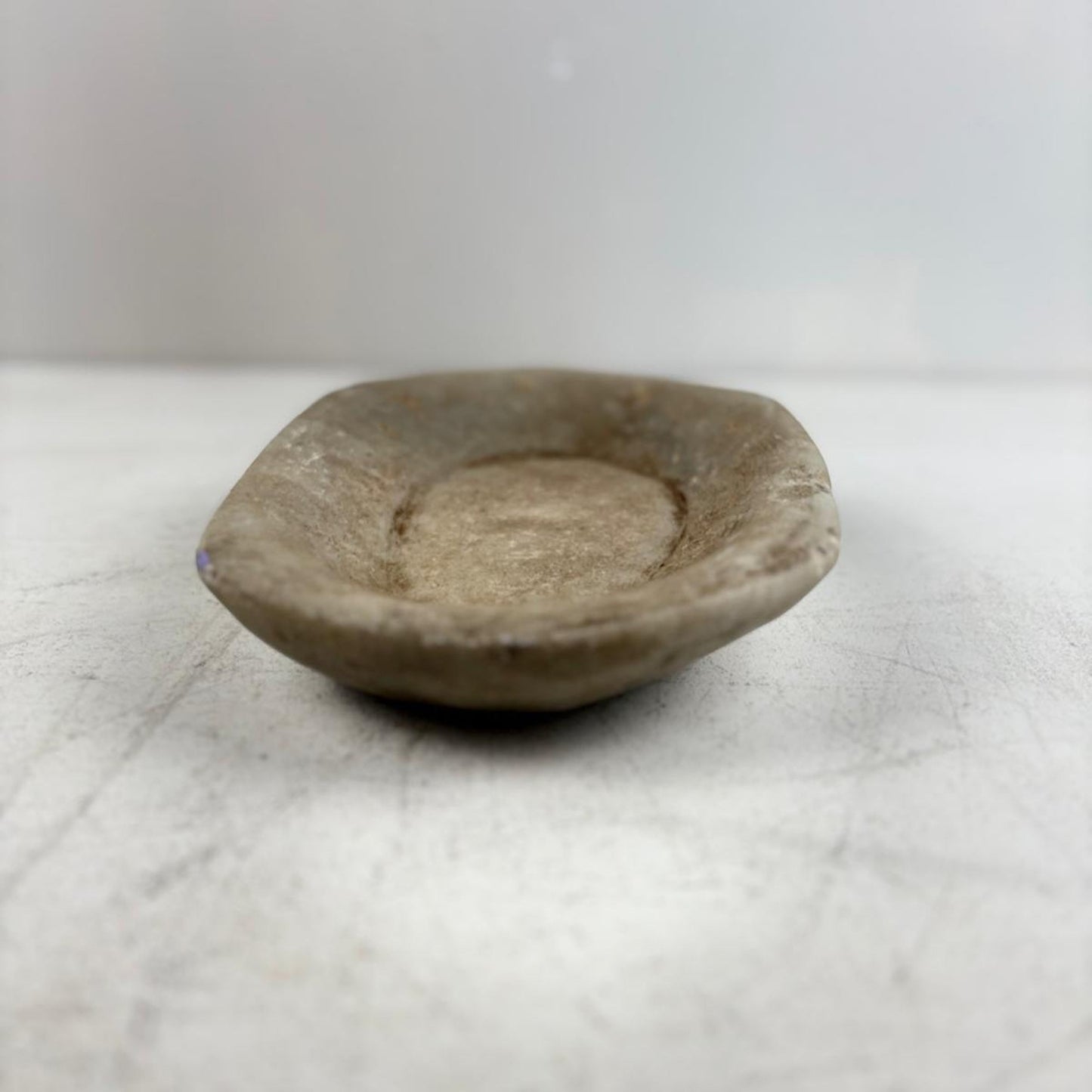Large Handcarved Raw Marble Stone Platter