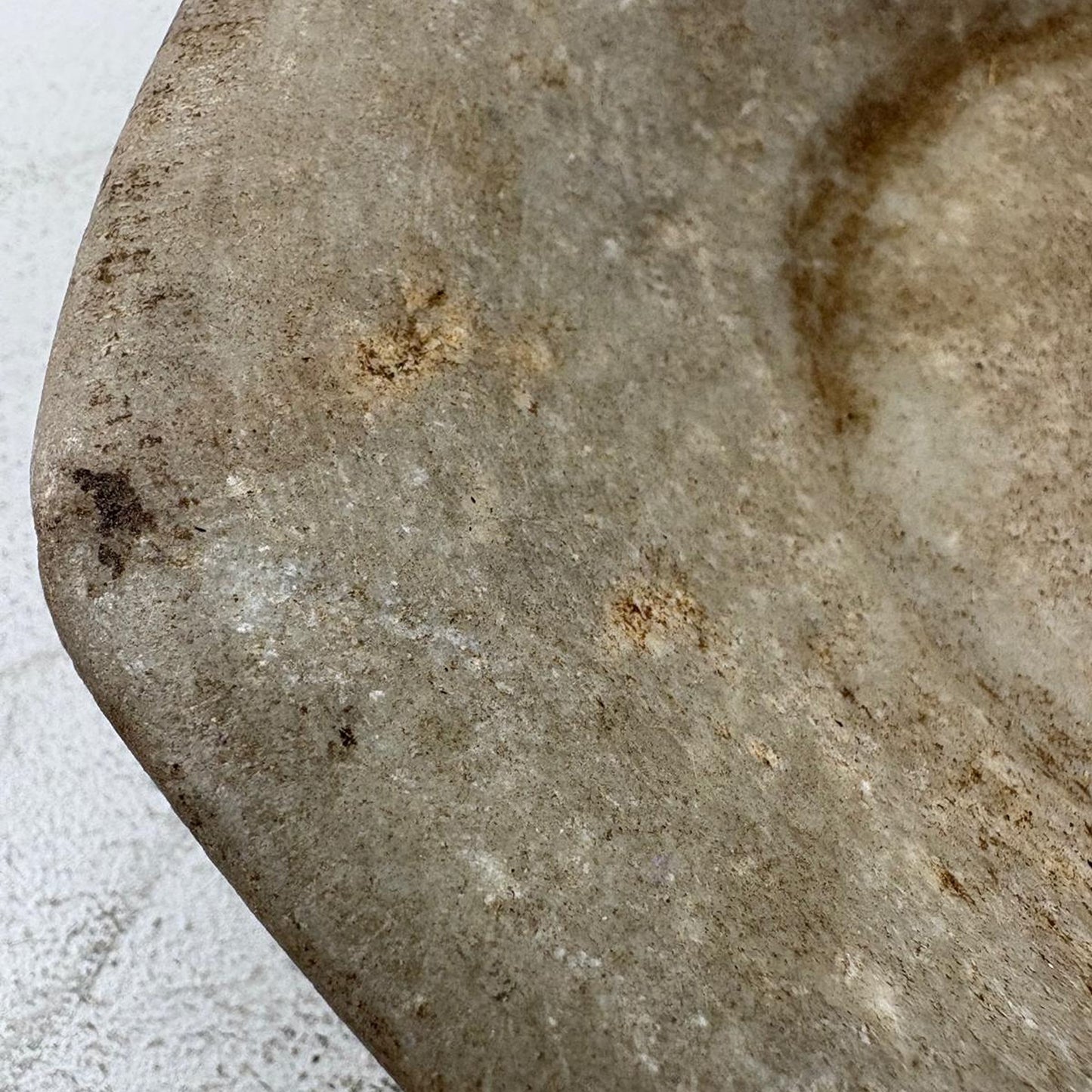 Large Handcarved Raw Marble Stone Platter