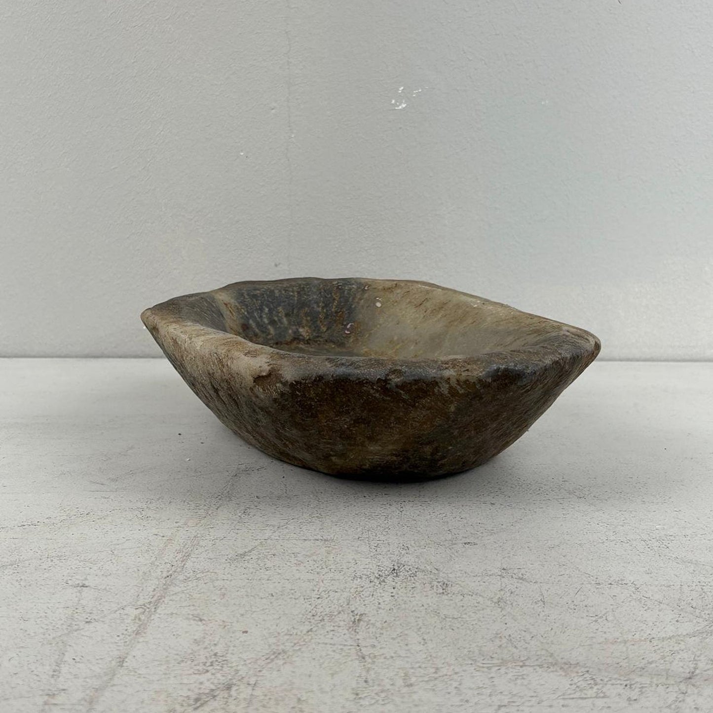 Large Handcarved Raw Marble Stone Platter