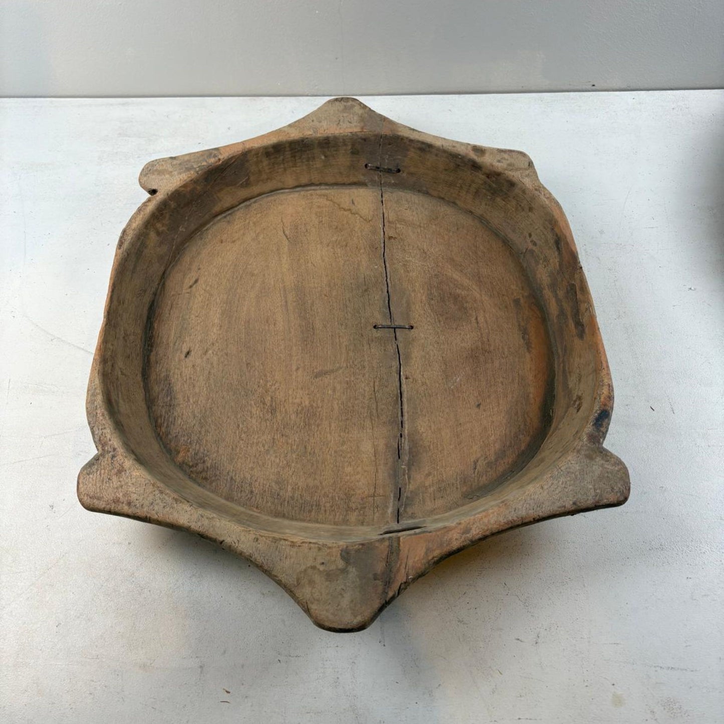 Vintage Indian Wooden Parat Tray