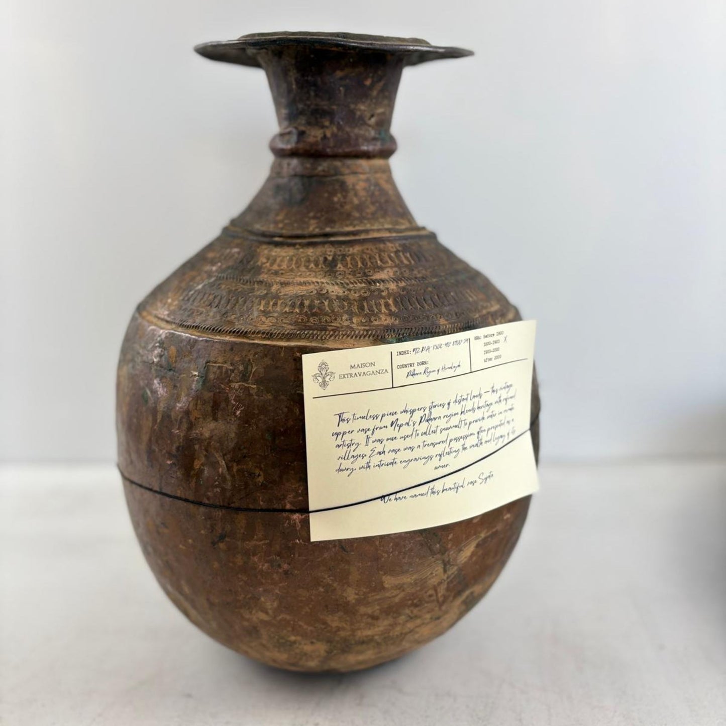 Vintage Copper Water Jug from Nepal