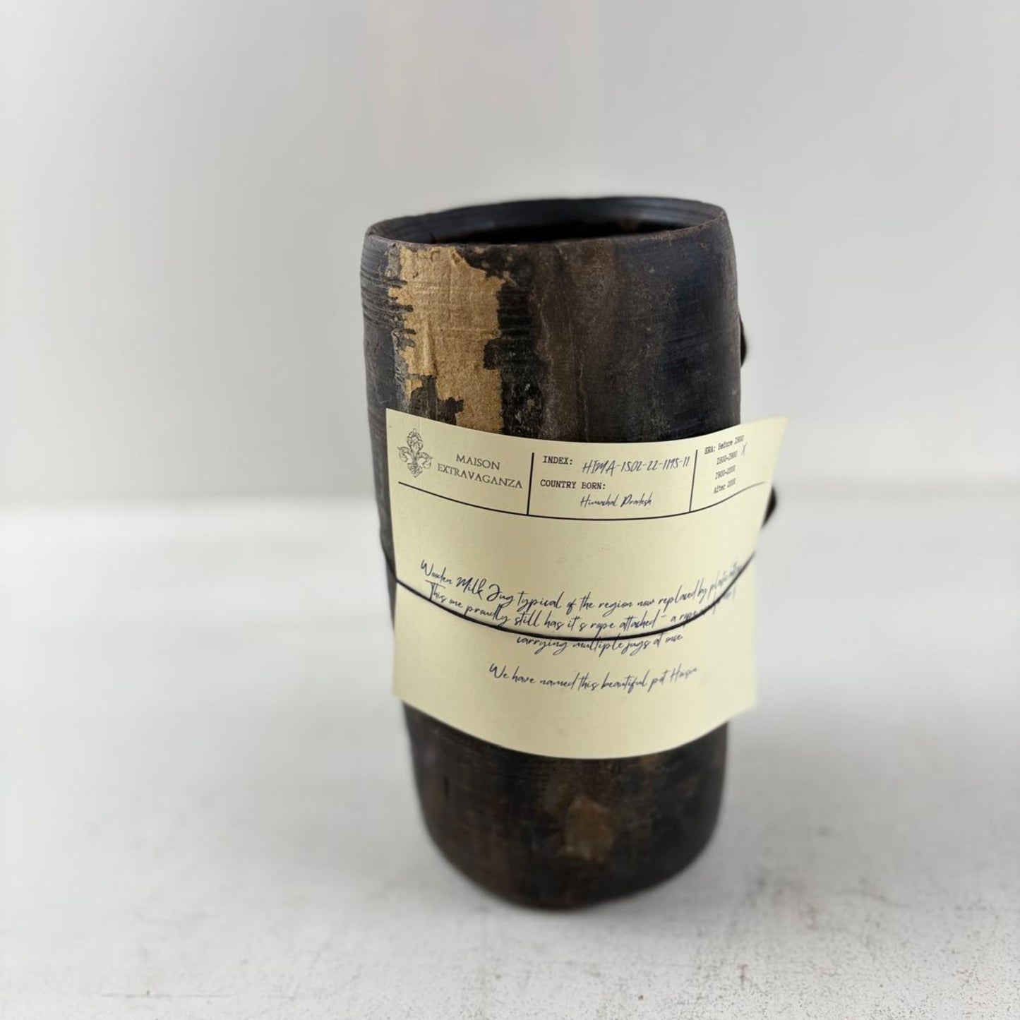 Antique Wooden Himachal Pot