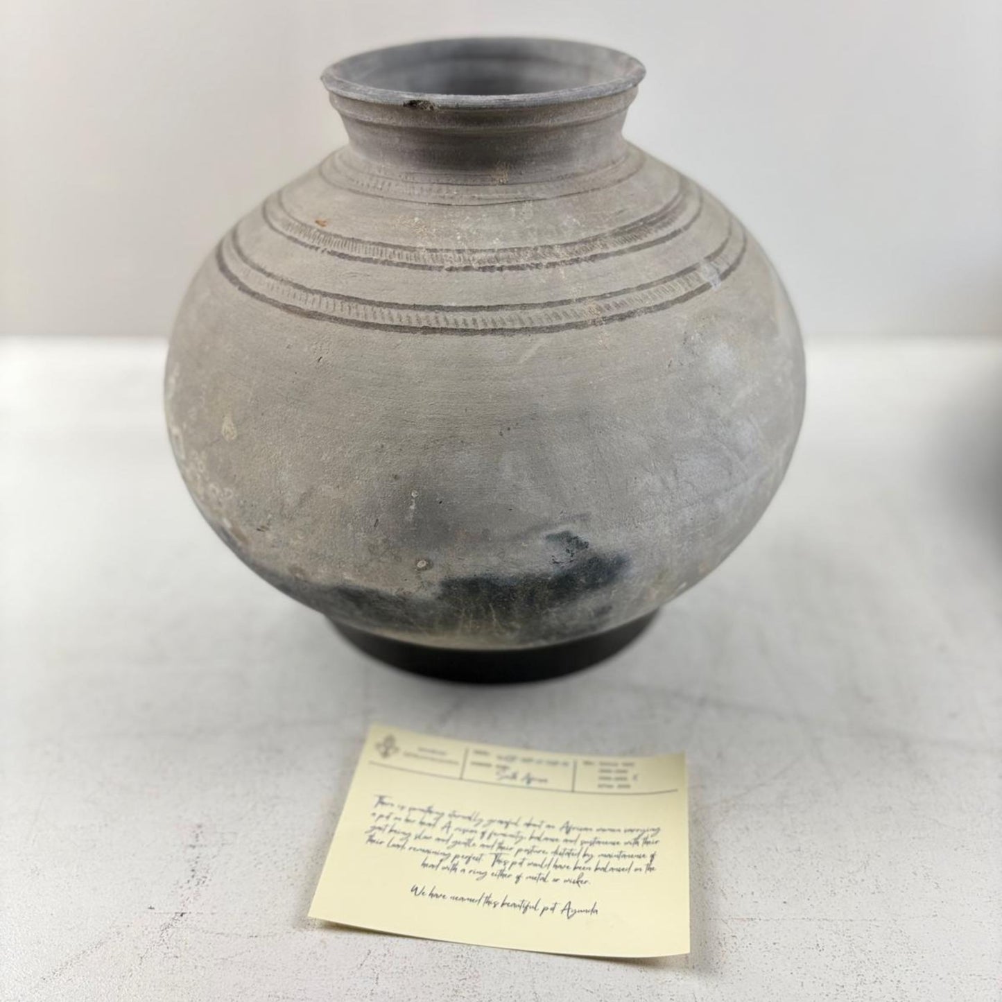 Antique African Clay Water Vessel