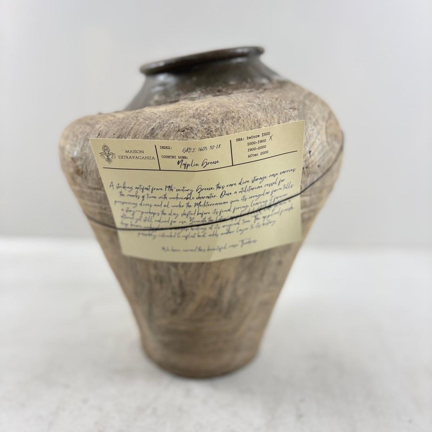 Deformed Ancient Greek Olive Jar - Nafplio, Greece