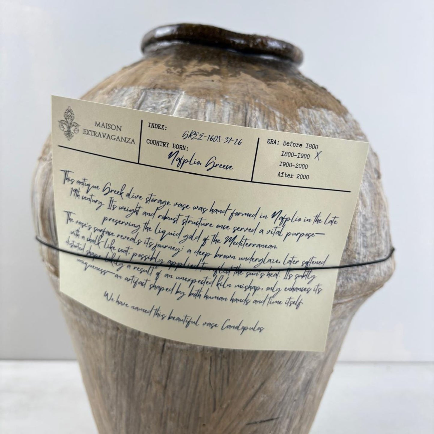 Irregular Ancient Greek Olive Jar - Nafplio, Greece