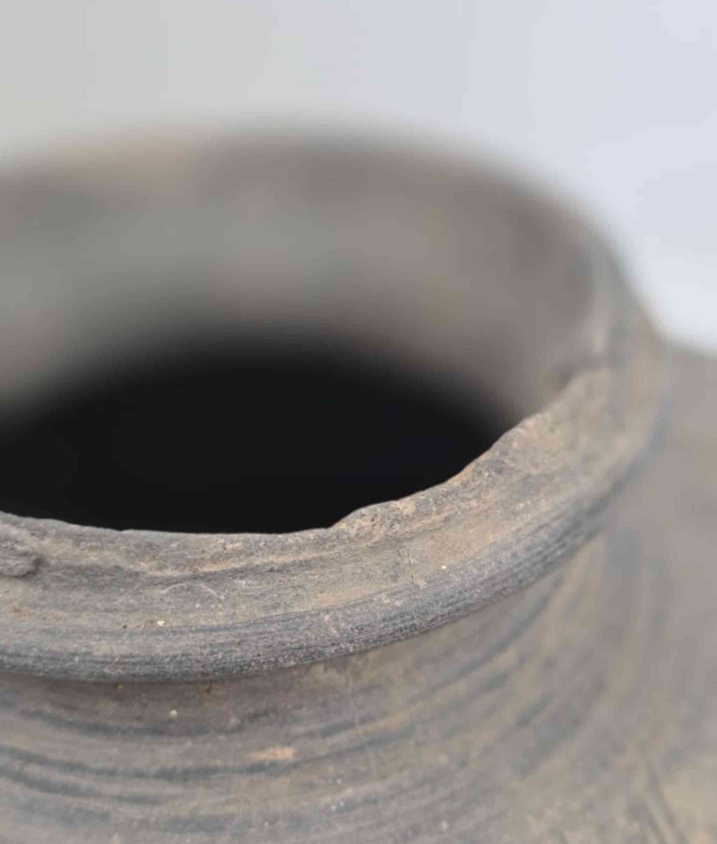 Antique African Clay Water Vessel - small neck