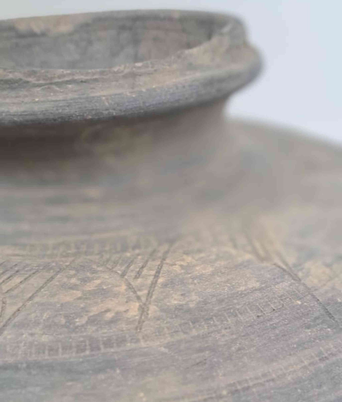 Antique African Clay Water Vessel - small neck