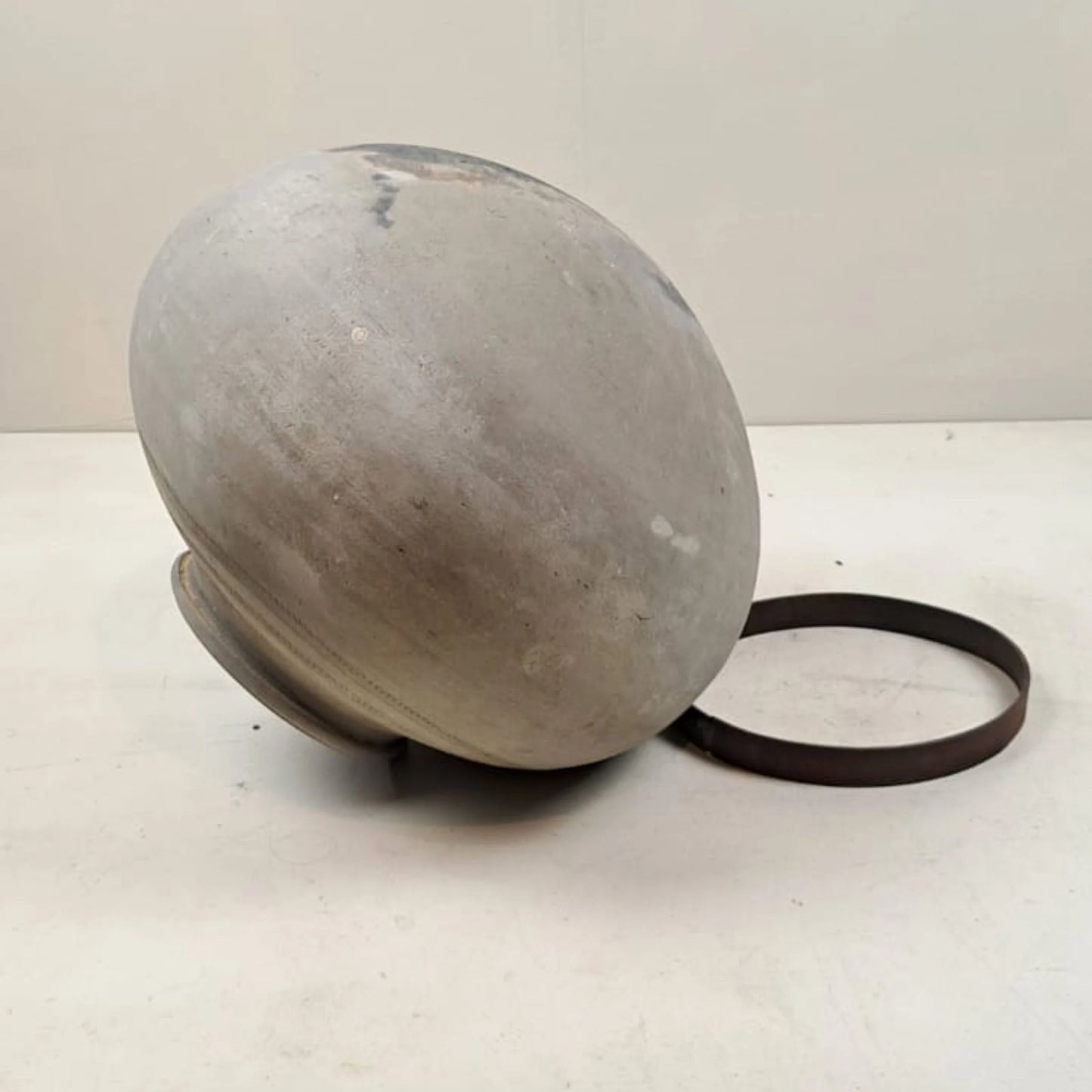 Antique African Clay Water Vessel with Stains