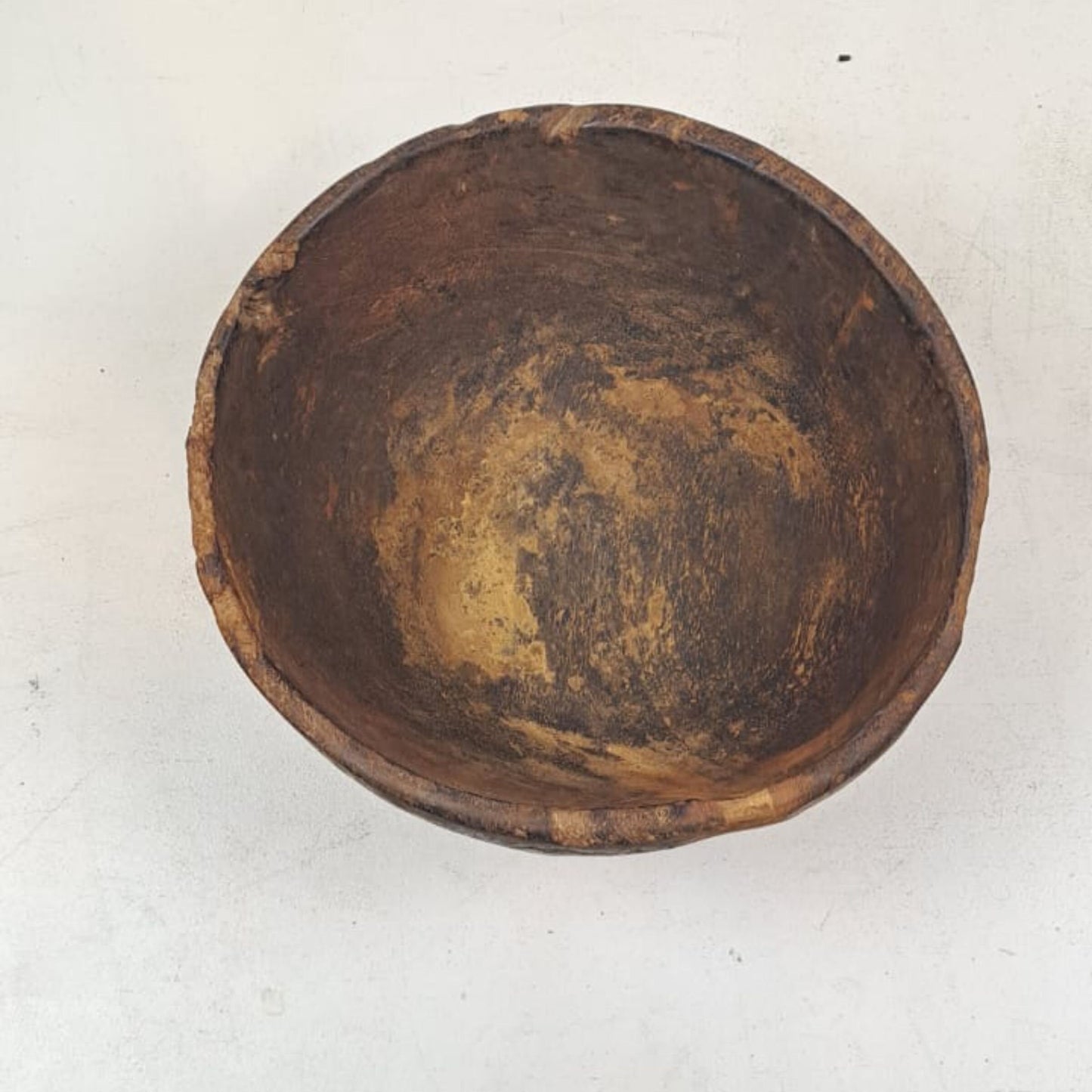 Unique Vintage Wooden Lidded Pot - Manipur, Northeast India