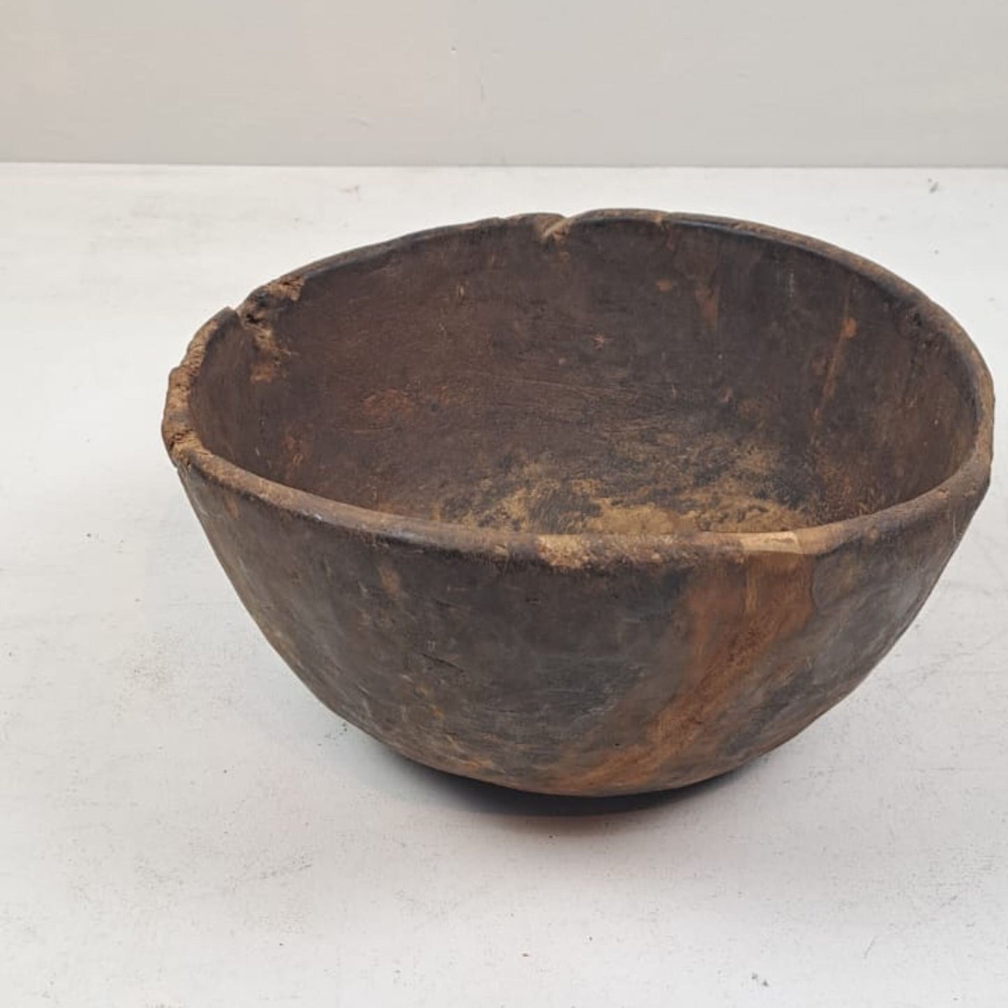 Unique Vintage Wooden Lidded Pot - Manipur, Northeast India