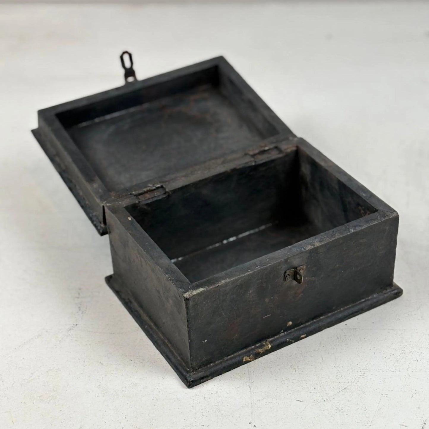 Vintage Lidded Wooden Box from India