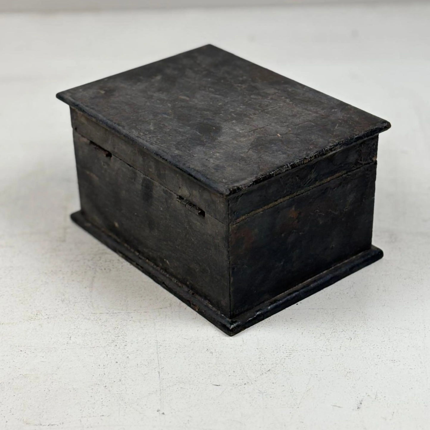 Vintage Lidded Wooden Box from India