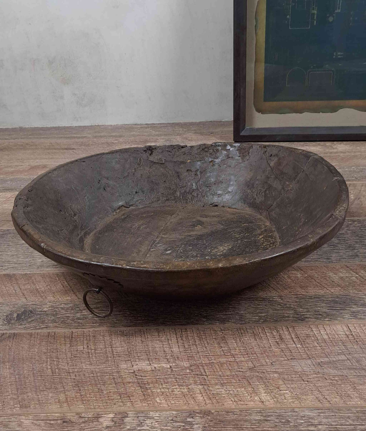 Vintage Artisan Handcarved Wooden Bowl