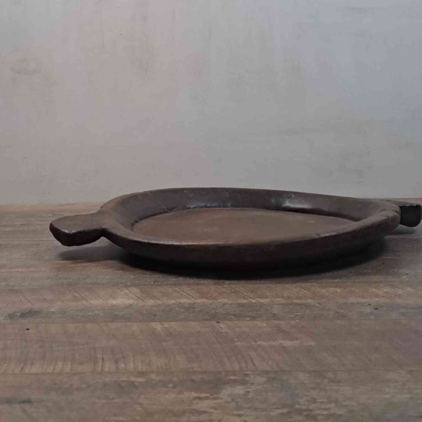 Vintage indische Chapati Schale aus Holz