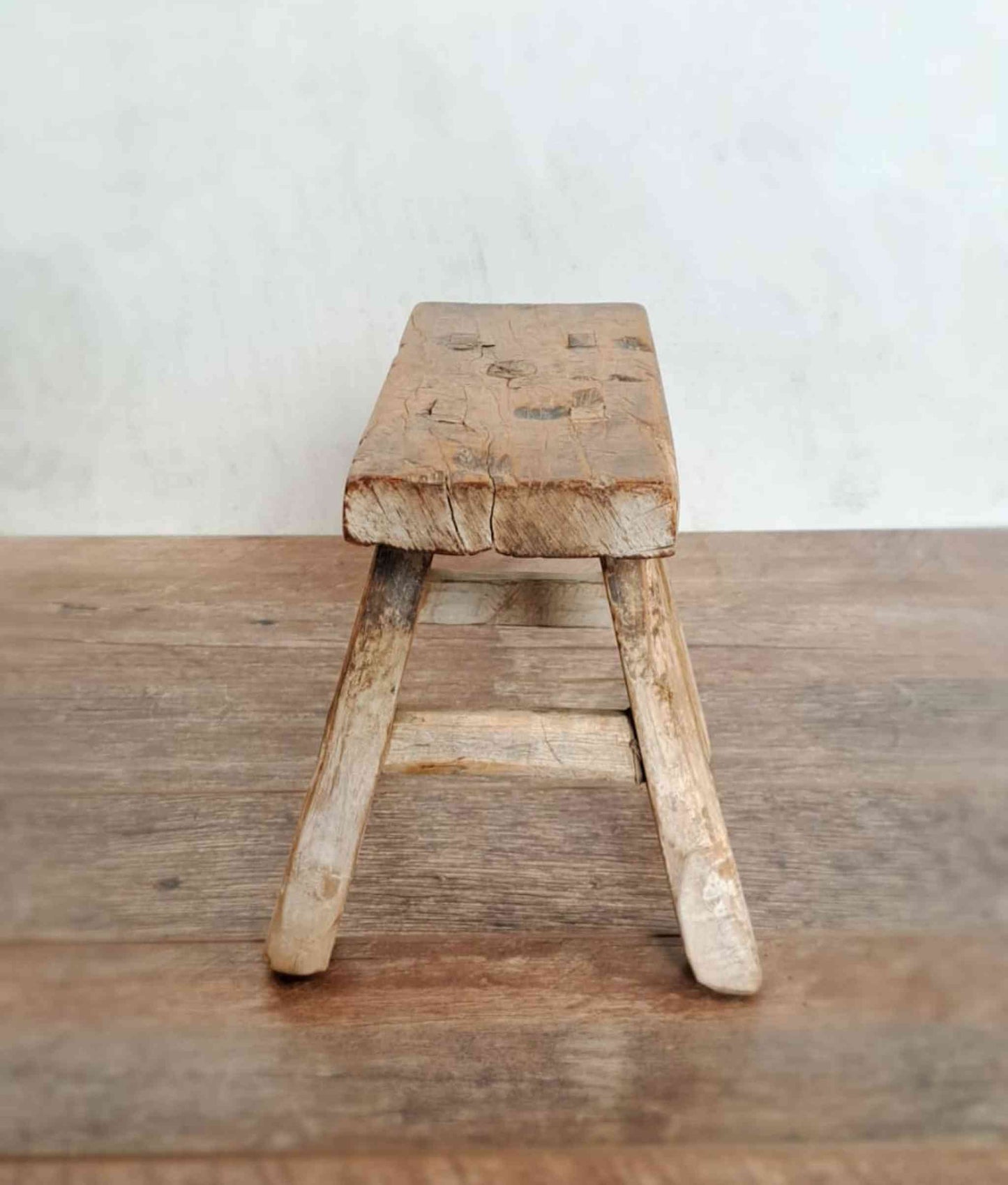 Antique Chinese Milking Stool, Rustic Stool, Decor Stool