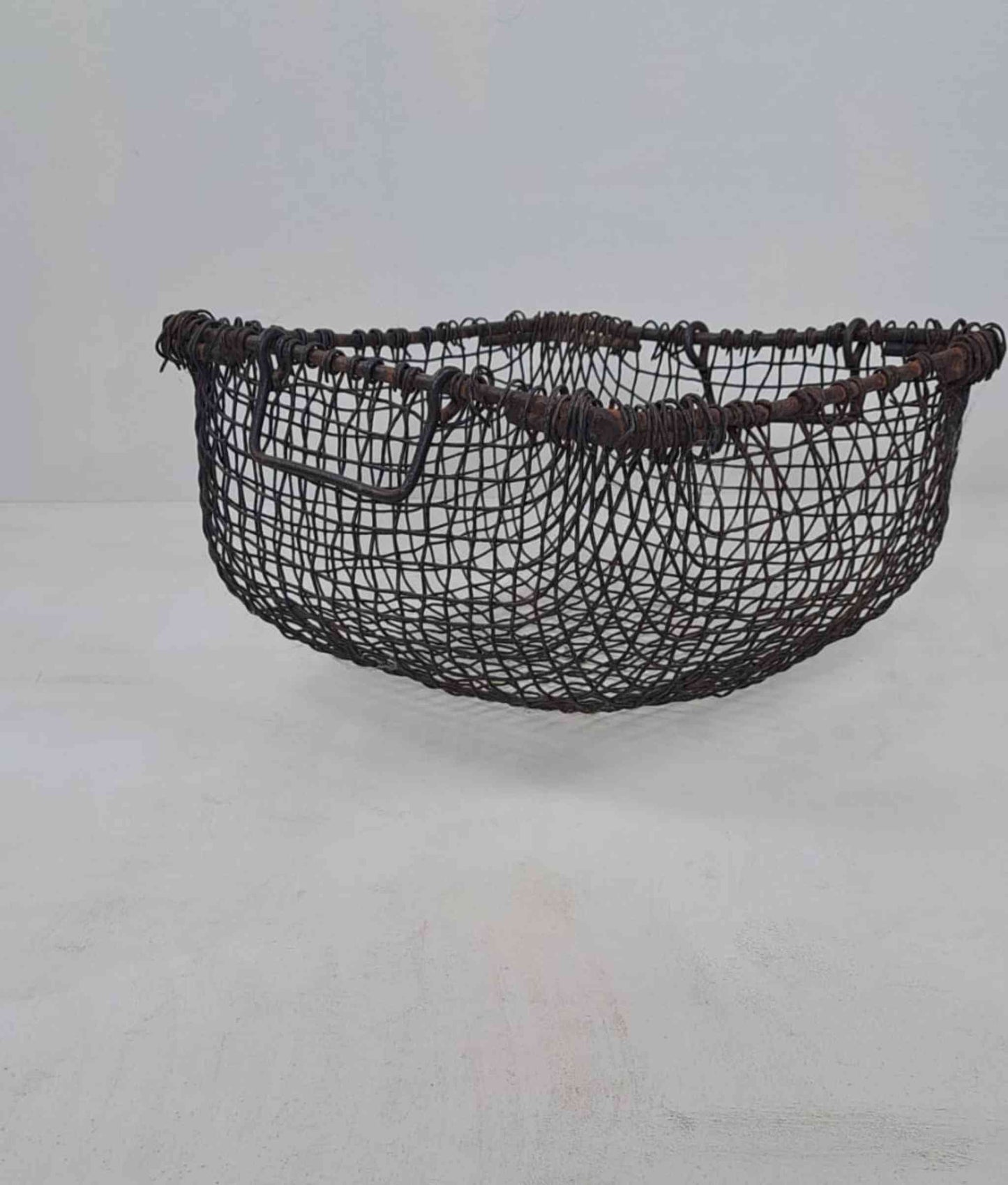 vintage decor vintage storage basket vintage metal basket vintage french basket rustic vintage decor antique metal basket vintage oyster basket french oyster basket antique homedecor basket