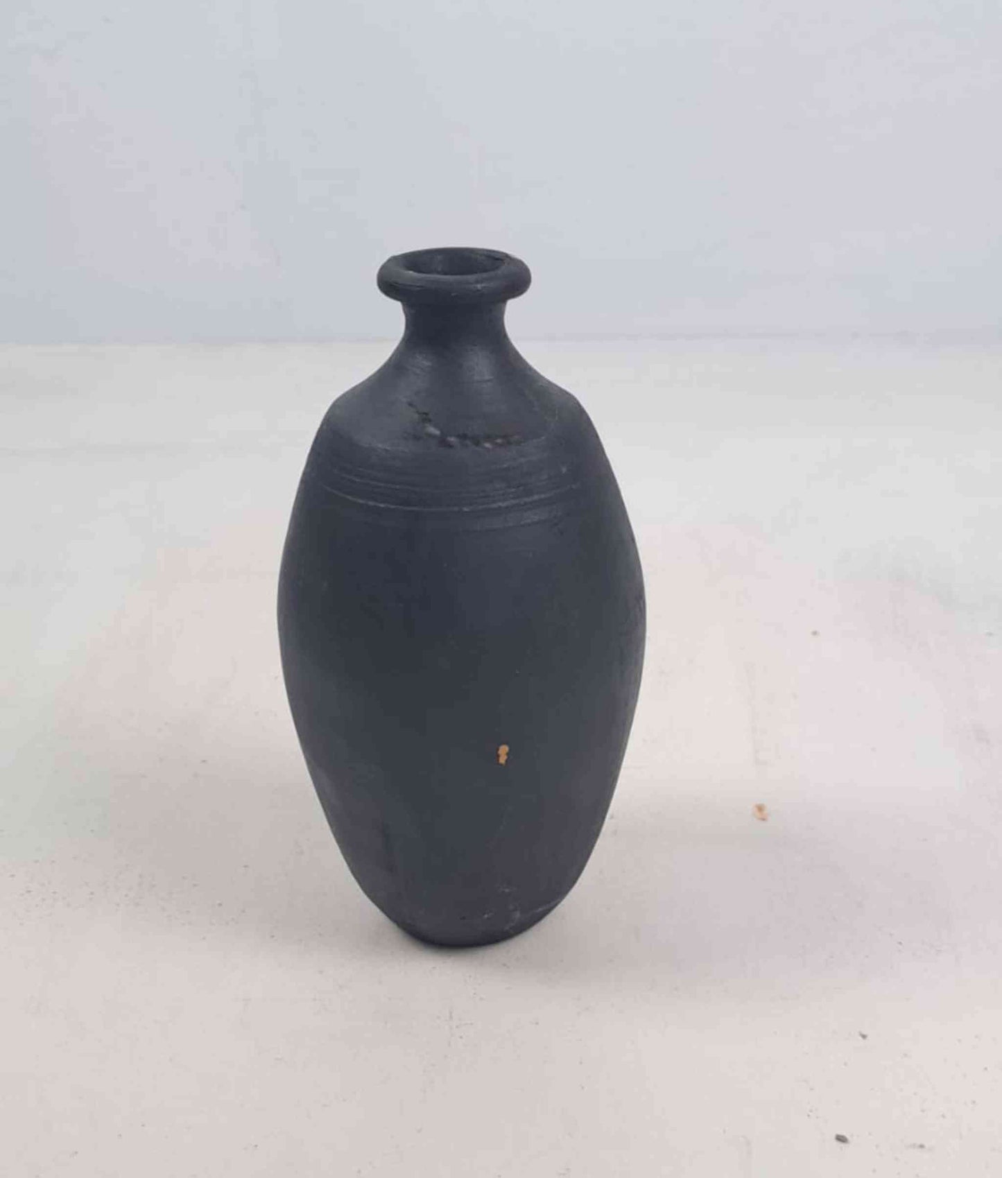 Vintage Clay Vase - Black