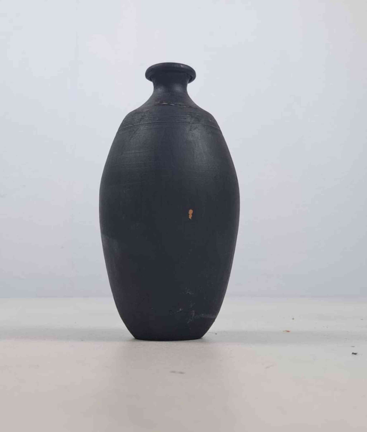 Vintage Clay Vase - Black