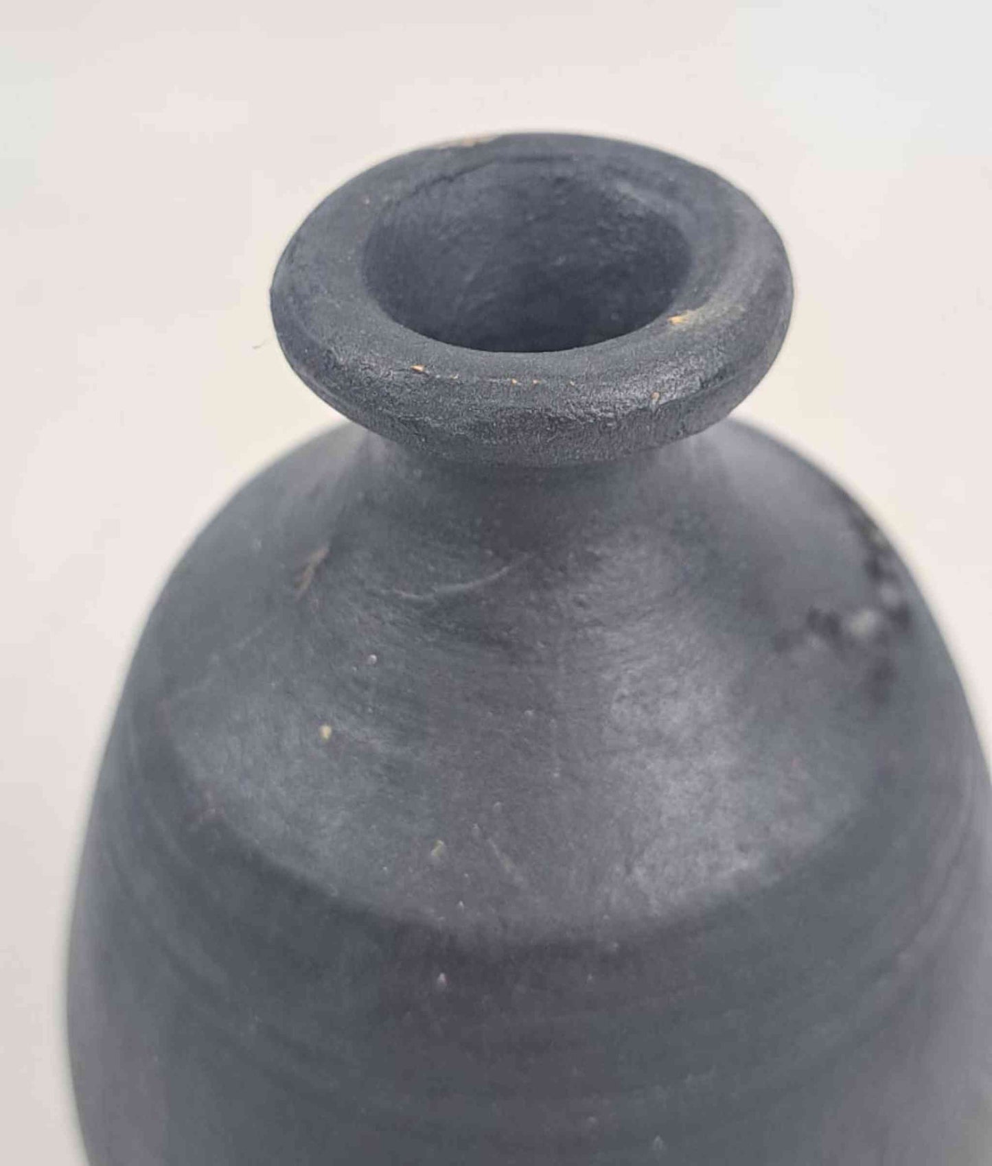 Vintage Clay Vase - Black