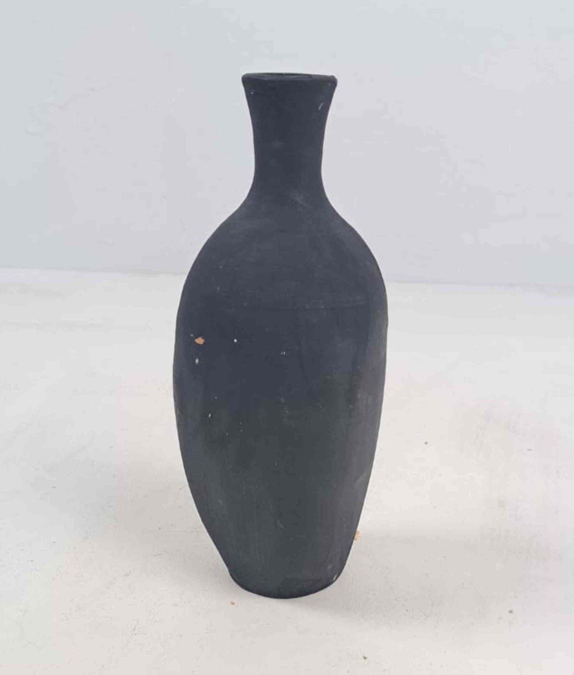 Vintage Black Clay Vase