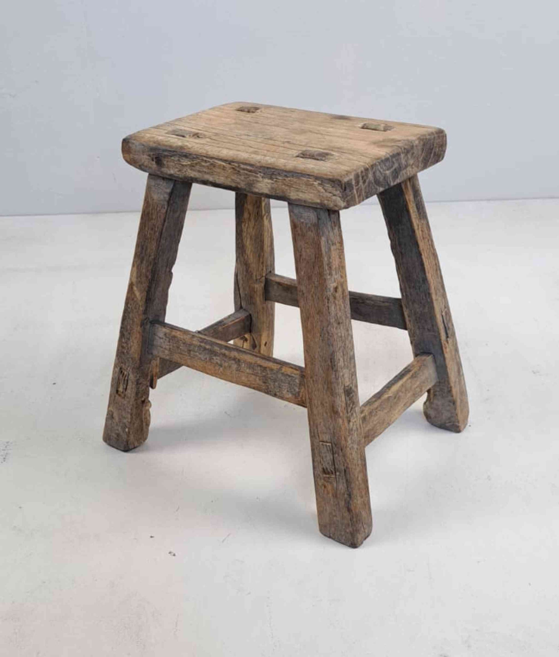 Antique Chinese Milking Stool, Rustic Stool, Decor Stool, Vintage Milking Stool, Antique Stool, Chinese Decor Stool, Unique Milking Stool, Interior Design Prop, Old Milking Stool, Handcrafted Chinese Stool