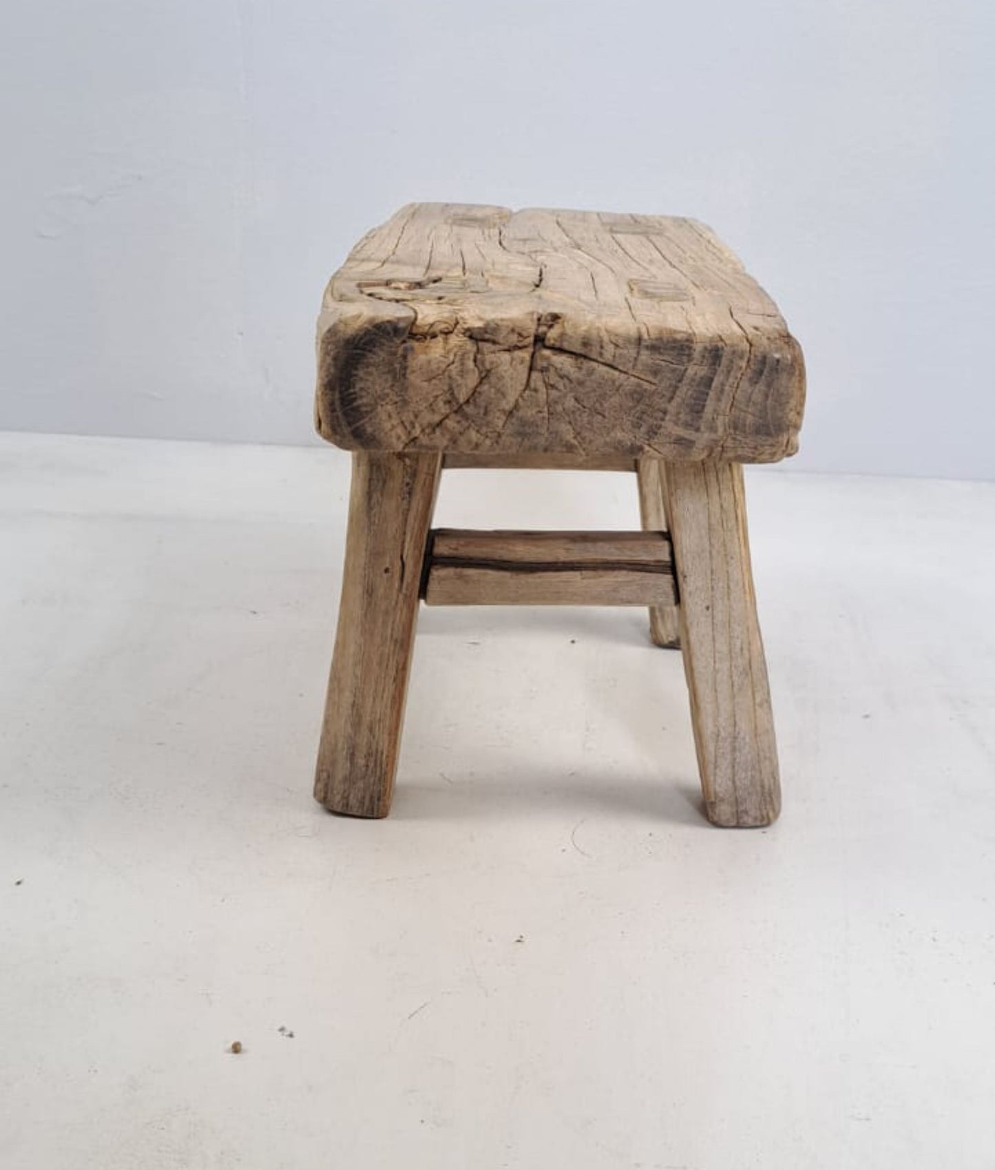 Antique Chinese Milking Stool, Rustic Stool, Decor Stool, Vintage Milking Stool, Antique Stool, Chinese Decor Stool, Unique Milking Stool, Interior Design Prop, Old Milking Stool, Handcrafted Chinese Stool