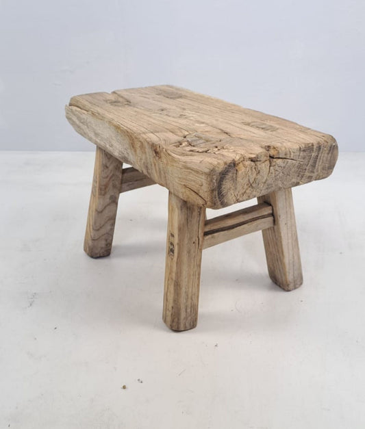 Wooden Stool Wooden Bench Milking Stool Antique Chinese Milking Stool, Rustic Stool, Decor Stool, Vintage Milking Stool, Antique Stool, Chinese Decor Stool, Unique Milking Stool, Interior Design Prop, Old Milking Stool, Handcrafted Chinese Stool