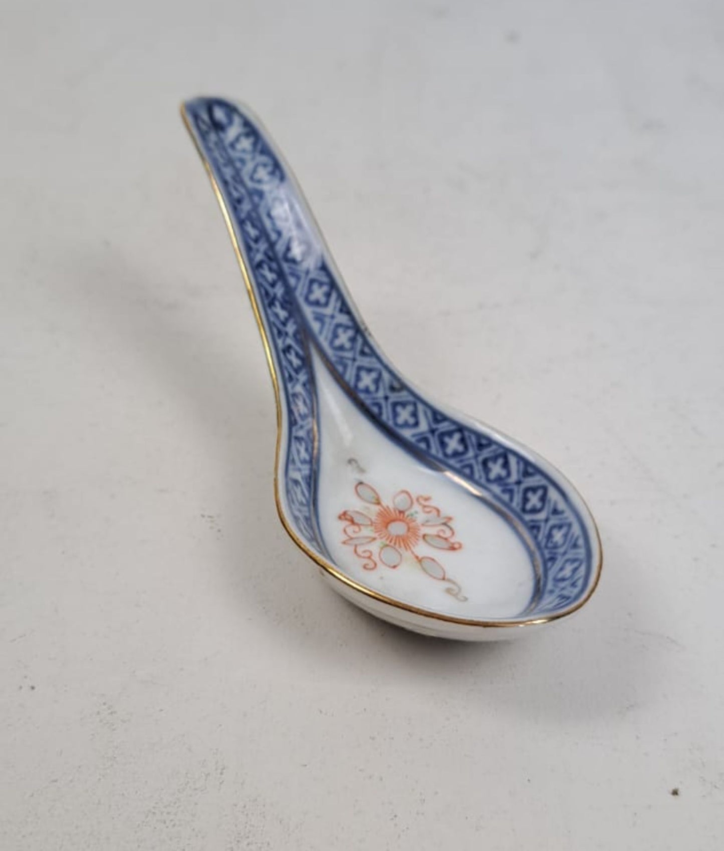 Vintage Chinese Porcelain Spoon