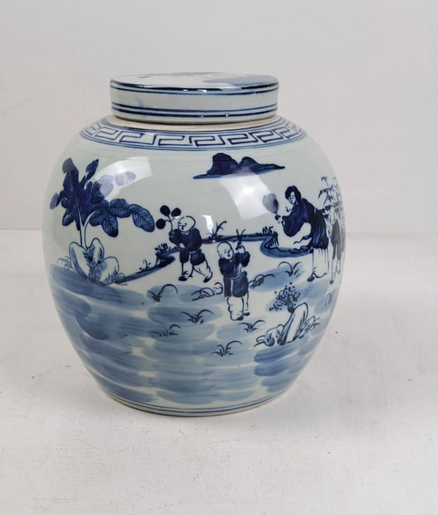 Antique Blue & White Chinese Ginger Jar