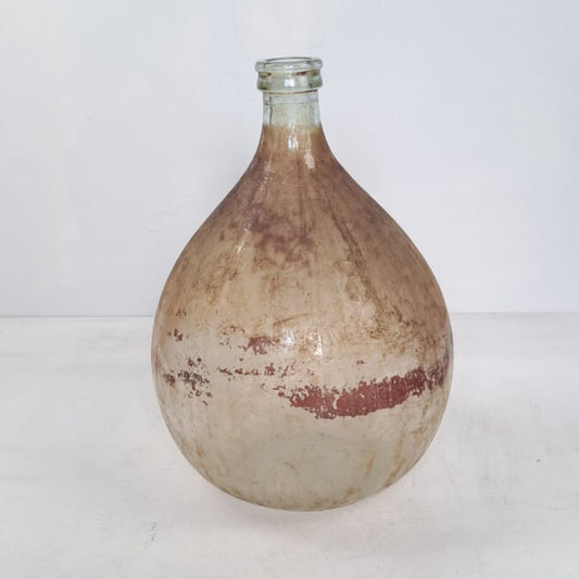 Vintage Weinballonflasche, Demijohn-Flasche, Italienische Weinballonflasche, Deutsche Vintage Bauchflasche, Dicke Weinflasche Imperia Italien